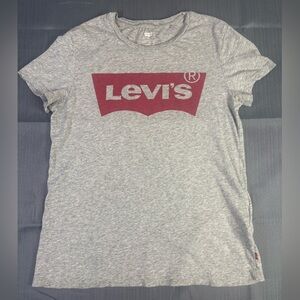 Levi’s Classic Gray Heather Batwing Logo T-Shirt Size Small